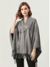 Cashmere Cape W/ Rhinestones and Waist Tie Cashmere Cape W/ Rhinestones and Waist Tie